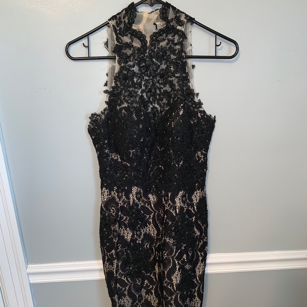 Black Lace Formal Dress SIZE 3/4